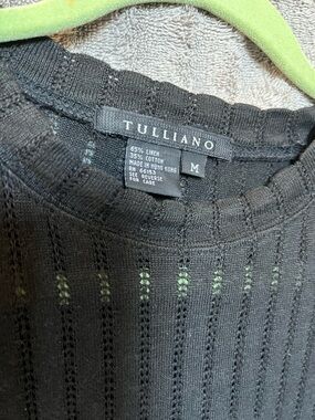 Tulliano Men's Black Linen-Cotton Dress Shirt - Medium